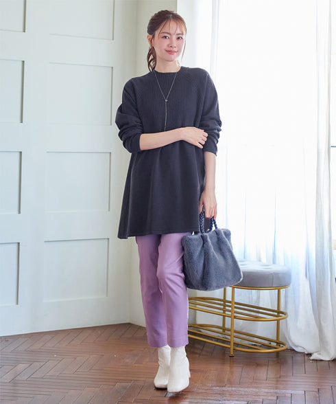 ミドルリブニットチュニック