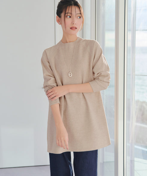 ミドルリブニットチュニック