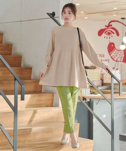 ミドルリブニットチュニック