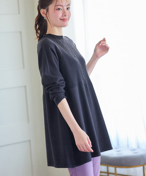 ミドルリブニットチュニック
