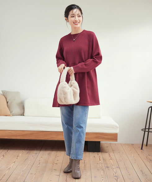 ミドルリブニットチュニック