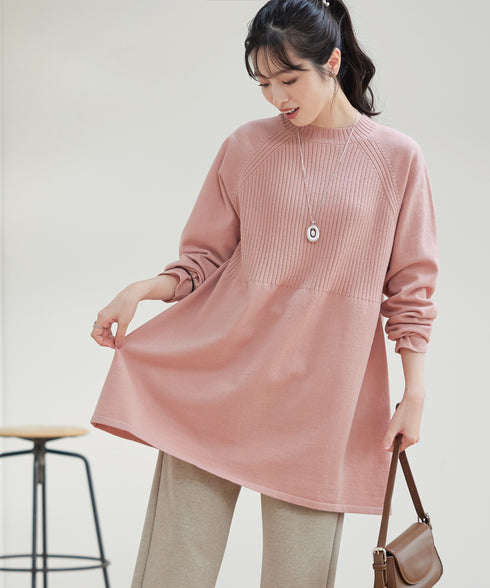 ミドルリブニットチュニック