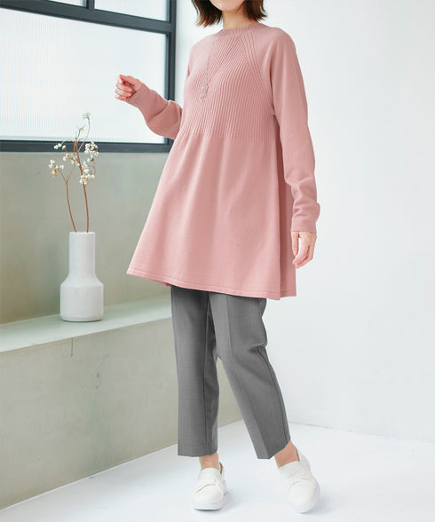 ミドルリブニットチュニック