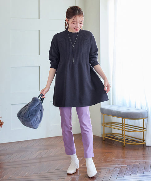 ミドルリブニットチュニック