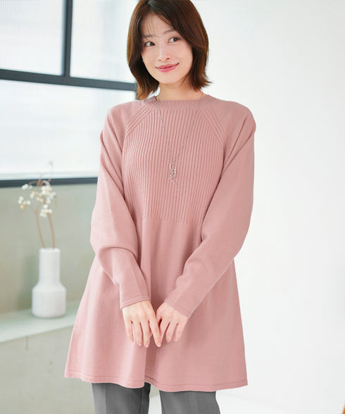 ミドルリブニットチュニック