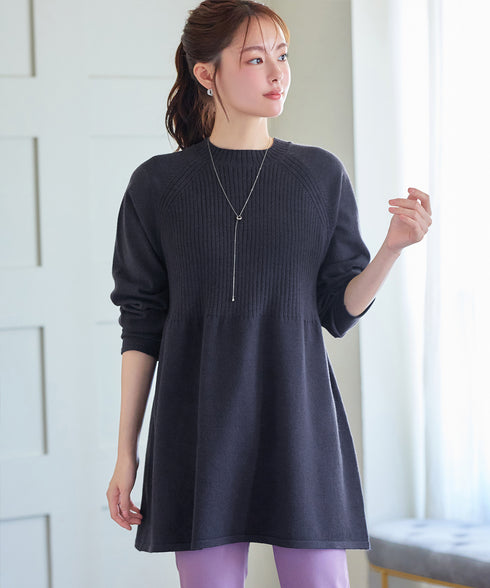 ミドルリブニットチュニック