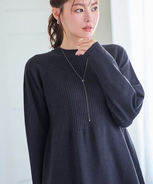ミドルリブニットチュニック
