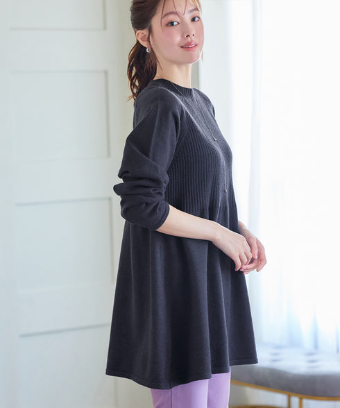 ミドルリブニットチュニック