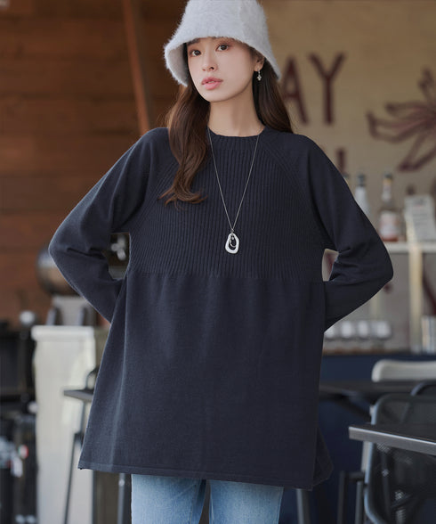 ミドルリブニットチュニック