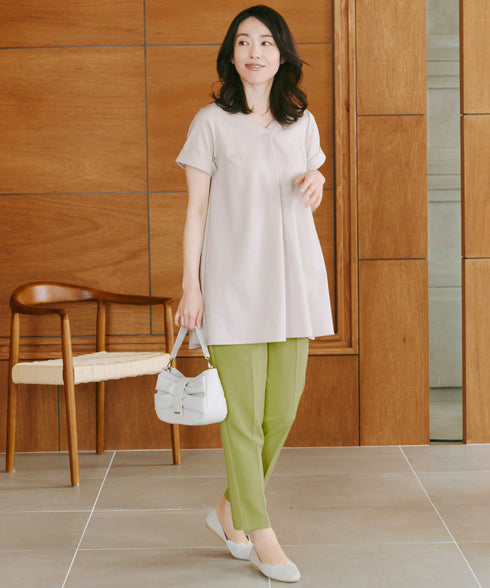 【UVカット・吸水速乾】 “きれい見え” バックフレアチュニック