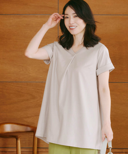 【UVカット・吸水速乾】 “きれい見え” バックフレアチュニック