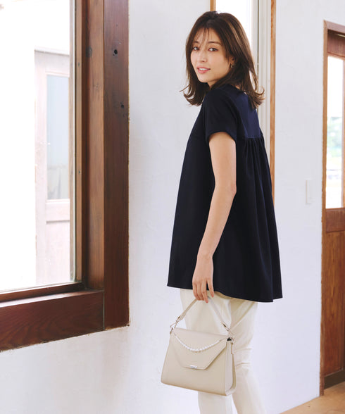 【UVカット・吸水速乾】 “きれい見え” バックフレアチュニック