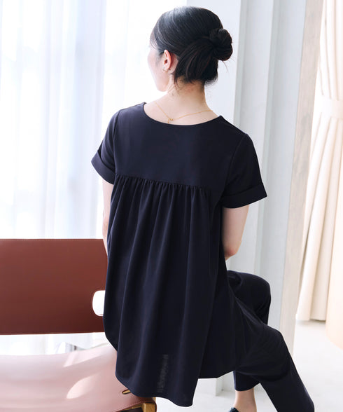 【UVカット・吸水速乾】 “きれい見え” バックフレアチュニック