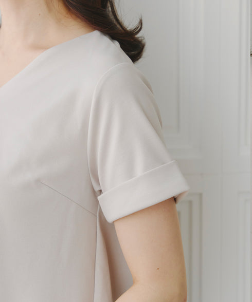 【UVカット・吸水速乾】 “きれい見え” バックフレアチュニック