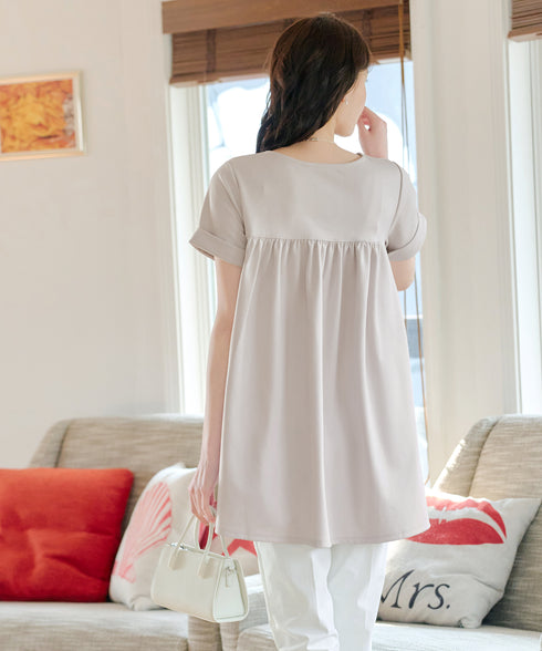 【UVカット・吸水速乾】 “きれい見え” バックフレアチュニック