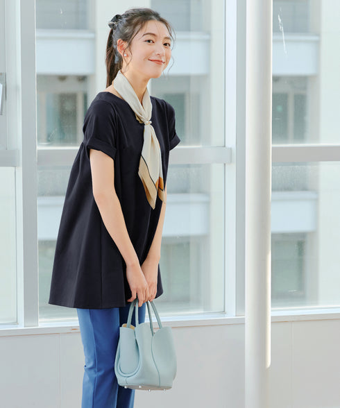 【UVカット・吸水速乾】 “きれい見え” バックフレアチュニック