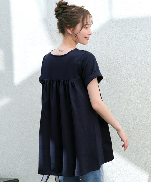 【UVカット・吸水速乾】 “きれい見え” バックフレアチュニック