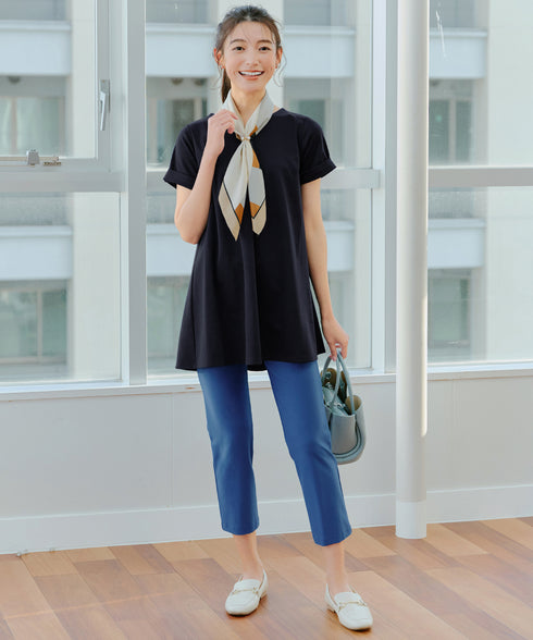 【UVカット・吸水速乾】 “きれい見え” バックフレアチュニック