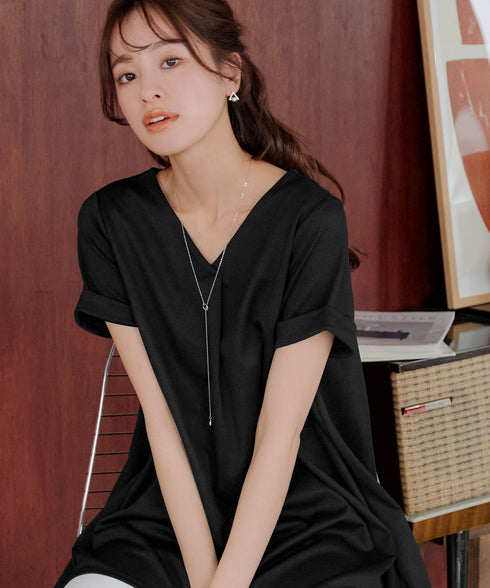 【UVカット・吸水速乾】 “きれい見え” バックフレアチュニック