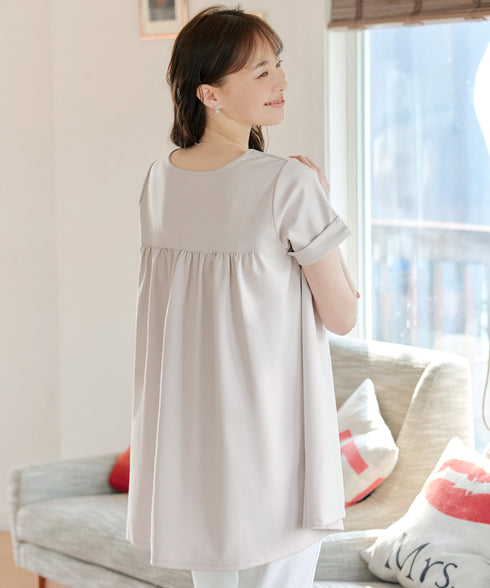 【UVカット・吸水速乾】 “きれい見え” バックフレアチュニック