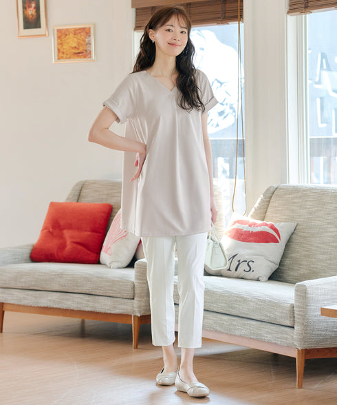 【UVカット・吸水速乾】 “きれい見え” バックフレアチュニック