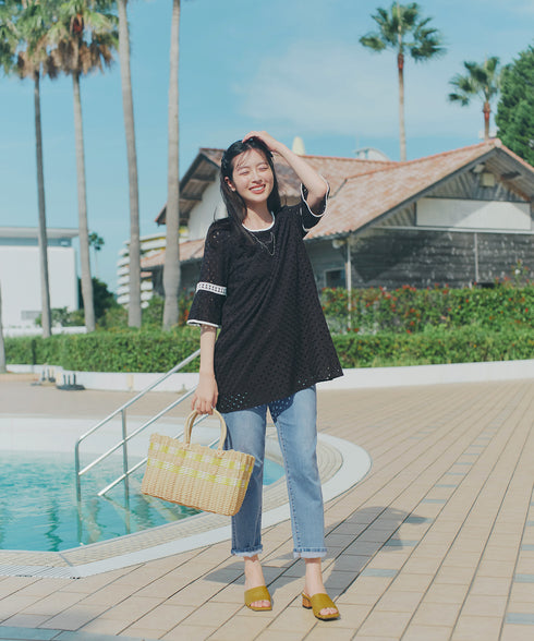 【安田美沙子さん着用】ストレッチストレートデニム