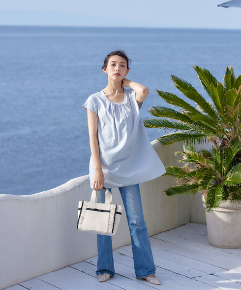 【アウトレット】フレアフレンチチュニックブラウス