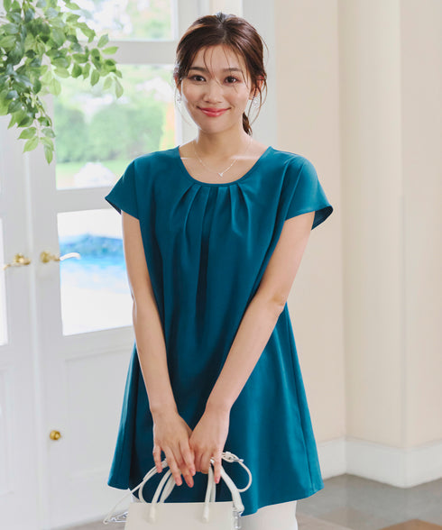 【アウトレット】フレアフレンチチュニックブラウス