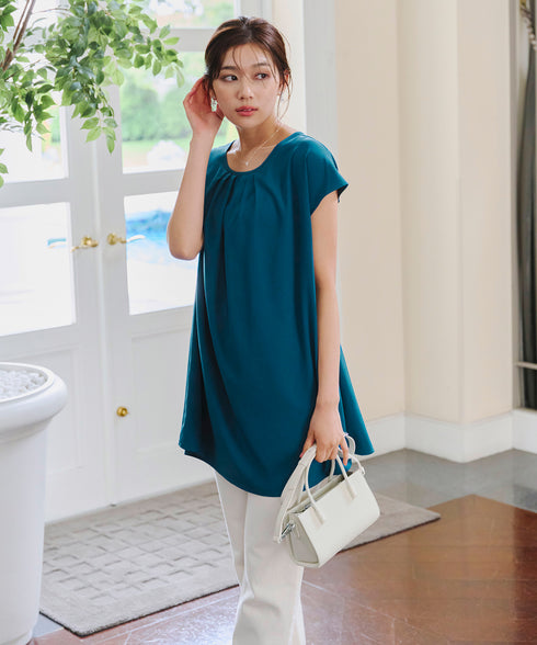 【アウトレット】フレアフレンチチュニックブラウス