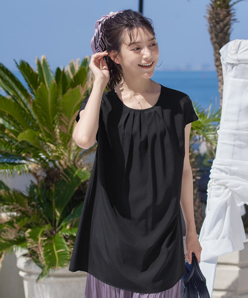 【アウトレット】フレアフレンチチュニックブラウス