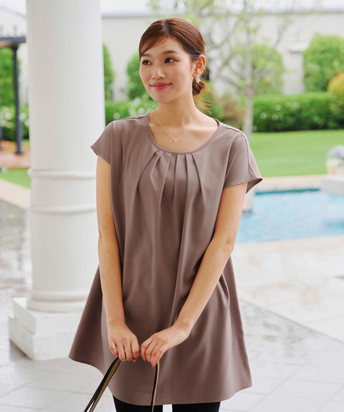 【アウトレット】フレアフレンチチュニックブラウス