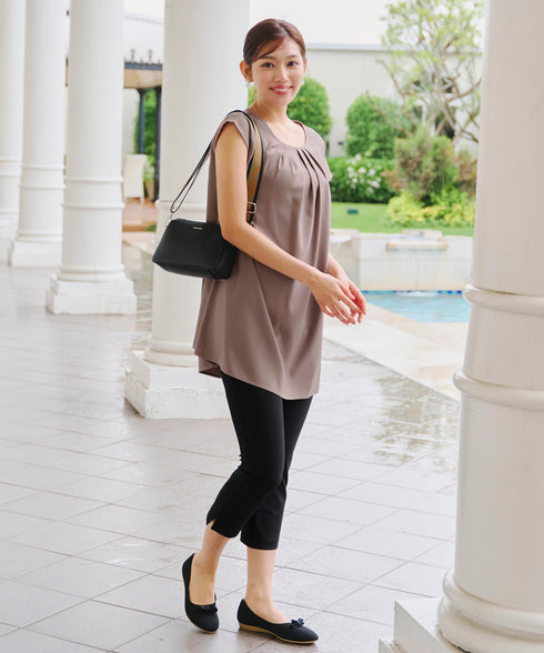 【アウトレット】フレアフレンチチュニックブラウス