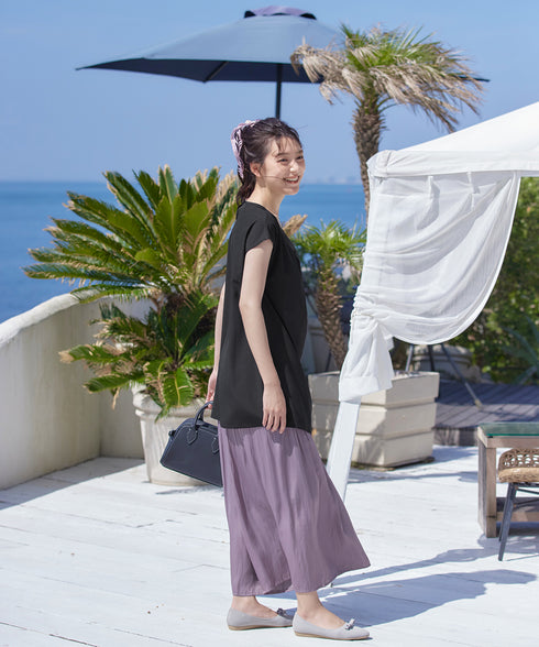 【アウトレット】フレアフレンチチュニックブラウス