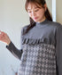 アーガイルジャガードフリルチュニック