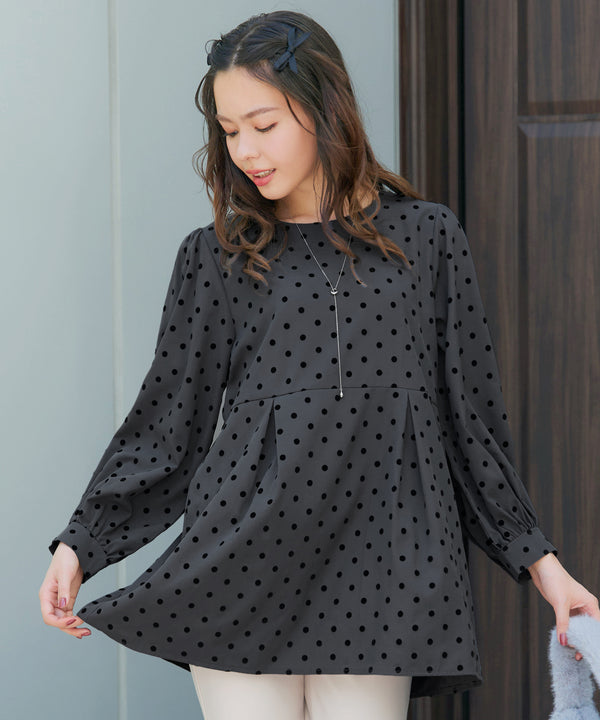 フロッキードットチュニック