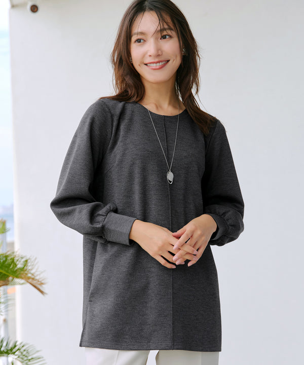 ボンディングパフスリーブチュニック