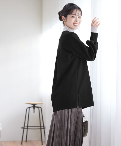 ボンディングパフスリーブチュニック
