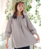ランタンパフ袖カットソー切替チュニック