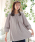 ランタンパフ袖カットソー切替チュニック