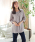 ランタンパフ袖カットソー切替チュニック