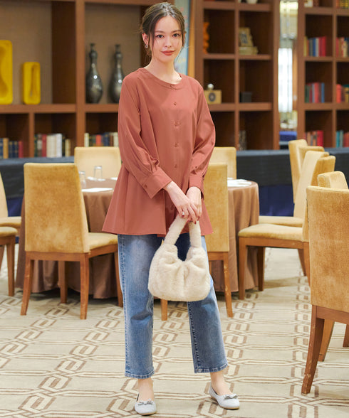 バックフレアヨークチュニック