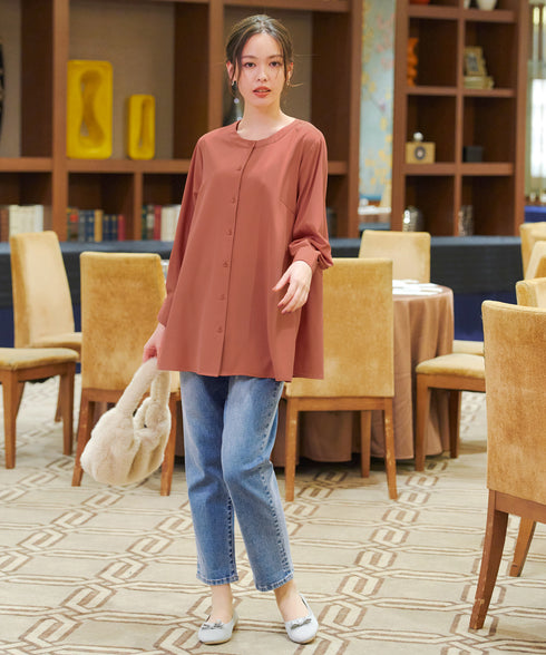 バックフレアヨークチュニック