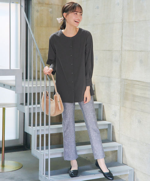 バックフレアヨークチュニック