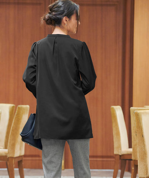 【スマート裏起毛】フリルチュニック