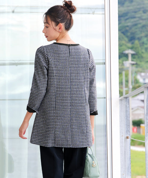 ツイード配色チュニック