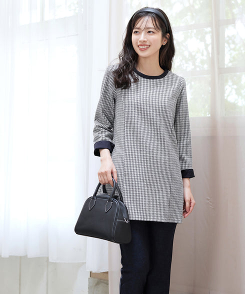 ツイード配色チュニック