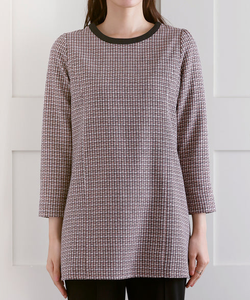 ツイード配色チュニック