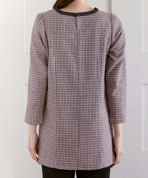 ツイード配色チュニック
