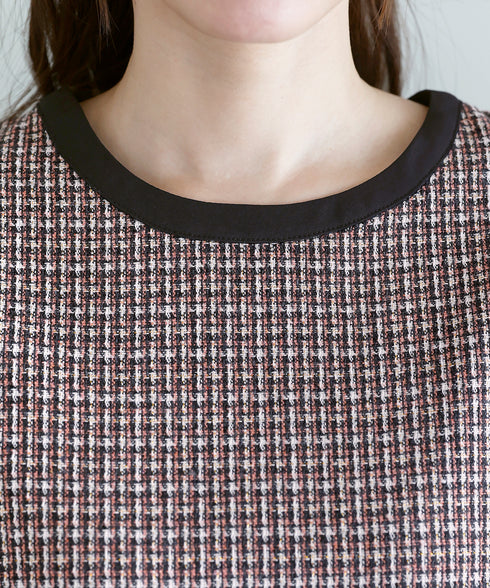 ツイード配色チュニック