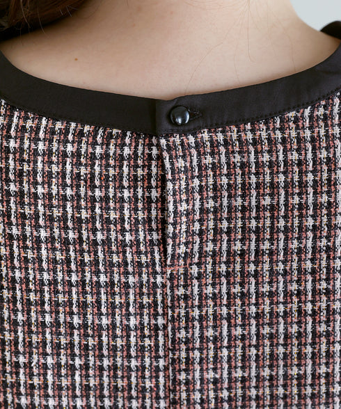 ツイード配色チュニック